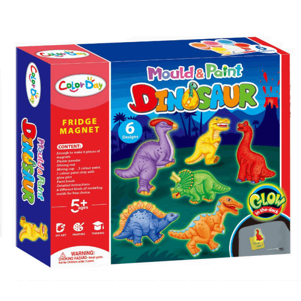 BestToys Ժամանցային խաղեր Clay magnet dinosaur | Color Day